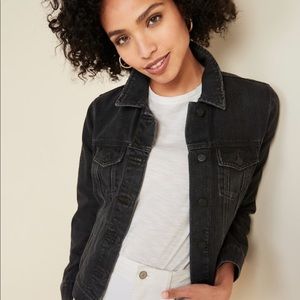 Black denim jacket